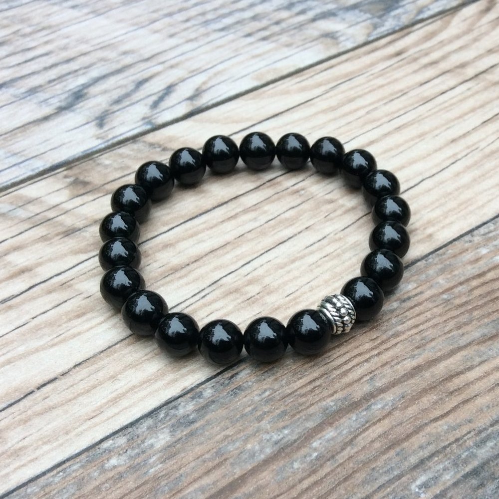 Black Tourmaline bracelet - protection jewelry, healing bracelet